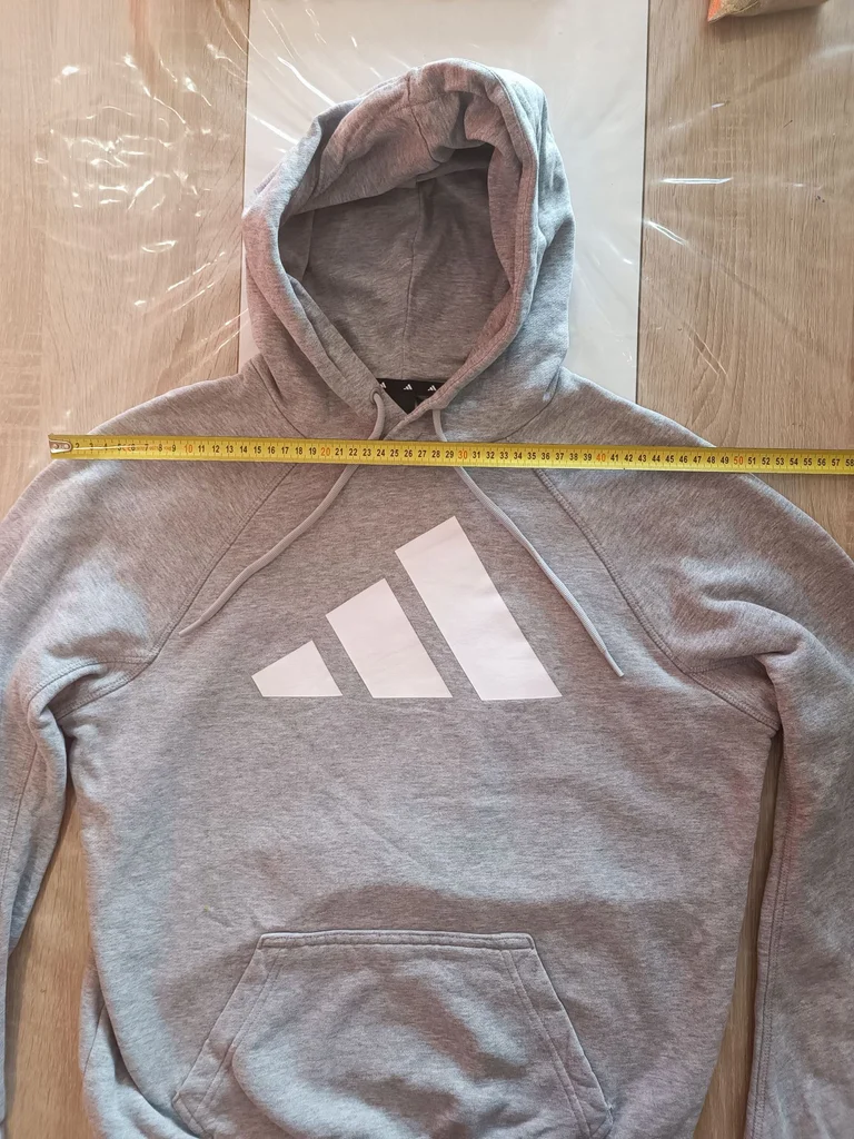 Adidas hoodie pull in size S, very good condition, grey color – photo 10
